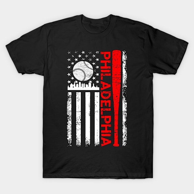 Philly United States Patriotic American Flag Men Women Kid T-Shirt by Gendon Design